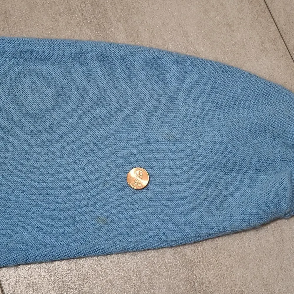 Vtg 70’s Izod Lacoste Men’s L Cardigan Sky Blue Sweater USA Button Kurt Cobain